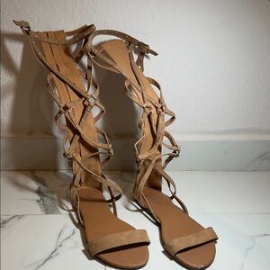 Women's Strappy Gladiator Sandals in Tan